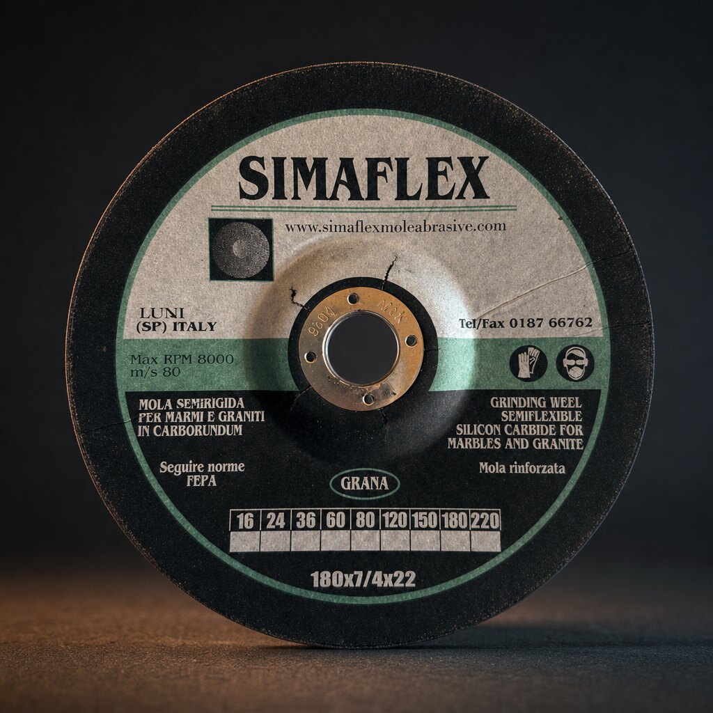 Disco semirigido Simaflex 180x22 in carborundum per marmi e graniti